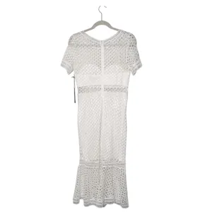 Lulus White Knot Crochet Mermaid Dress Sz M thumbnail 4
