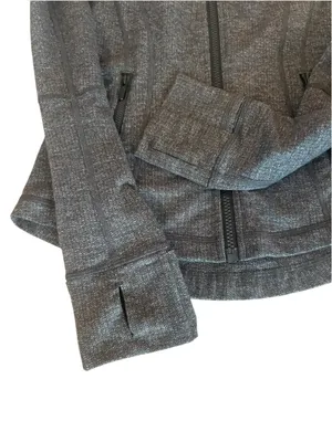 Lululemon Define Jacket Heathered Herringbone Gray Womens Size 4 thumbnail 6