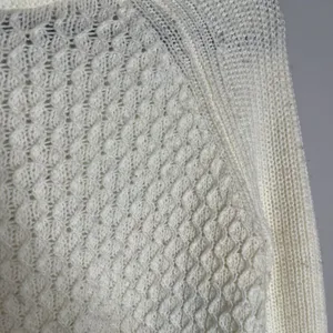 Talbots off white mock neck knit sweater thumbnail 2