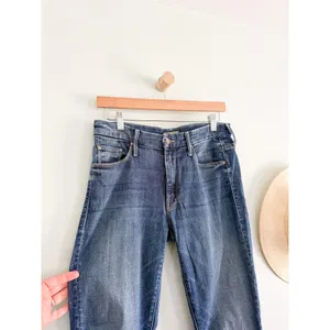 MOTHER | The Looker Ankle Step Fray Jeans Can't Leave It Alone | Sz 26 thumbnail 3
