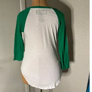 Marvel’s Avengers Baseball T-shirt Junior M Green/White Raglan Sleeve Cosplay thumbnail 2