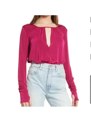 NWOT Free People Kaya Keyhole Bodysuit Size Small thumbnail 3