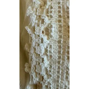 Ocean Drive White Crochet Trim Boho Beach Cover Up Pants Women's Medium thumbnail 8