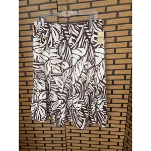 Coldwater Creek Brown And White Skirt‎ Size Medium Petite thumbnail 2