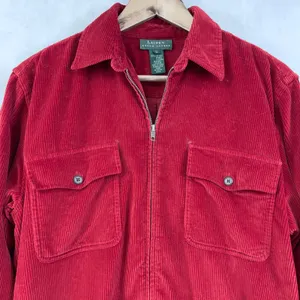 Ralph Lauren LRL Corduroy Zip Up Shirt Small Shacket Fall Preppy Heritage Luxury thumbnail 2