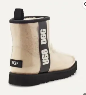 UGG Classic Clear Mini Boots Waterproof Wool-Blend Cream/White thumbnail 1