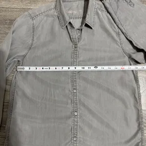 Gap 1969 Womens Grey Lyocell Denim Button Down Tunic Shirt‎ Size M Career thumbnail 9