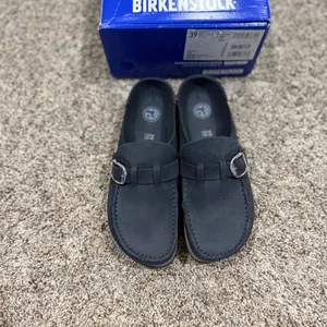 Birkenstock New w Box Buckley Black Suede Leather Narrow Width EU 39 (US L8, M6) thumbnail 2