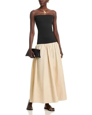 NA-KD Black & Cream Strapless Maxi Dress XXS NWT thumbnail 3
