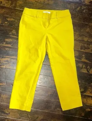 Loft yellow Riviera Marissa straight leg business casual 4P slacks thumbnail 1