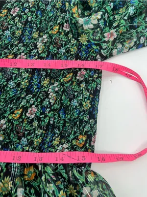 Anthropologie Ranna Gill Tia Smocked‎ Mini Dress Sz S floral thumbnail 7