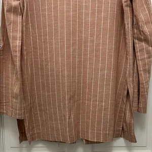 Stradivarius Brown and White Striped One Button Closure Casual Blazer - Sz Small thumbnail 14