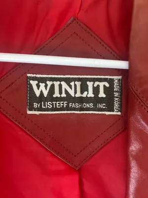 WINLIT Vintage Red Leather Jacket Size M thumbnail 4