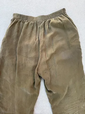 Whimsy + Row Olive Green Sustainable Cupro Rowen Pants Wide Leg Size Small thumbnail 6