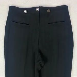 Cherchez La Femme Womens Pants Size 8 Wool‎ Black High Rise Straight Leg thumbnail 3