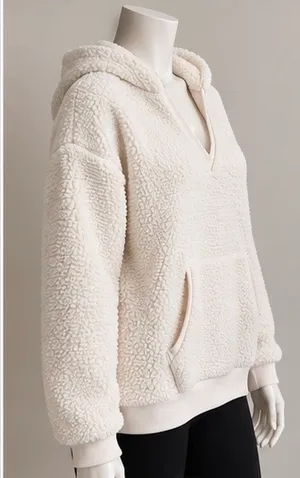 Victoria’s Secret PINK Cream Sherpa Hoodie Size S/PP thumbnail 3