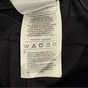 Adidas Black Track Pants with Red, White, and Blue Accents and Pockets thumbnail 14