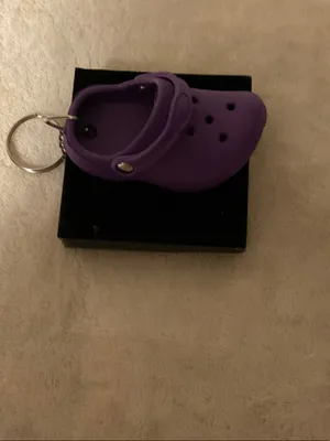Purple Mini Clog Keychain – Cute Shoe Key & Bag Accessory thumbnail 3