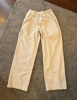 ribbed wide leg pants thumbnail 1
