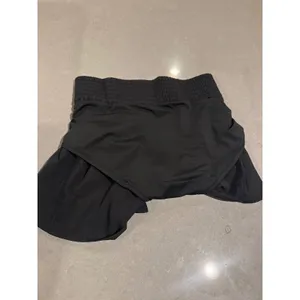 Black‎ Running Shorts With Zipper Pockets Athletic Gym Workout thumbnail 4