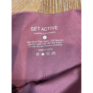 SET Active Sculptflex Bike Shorts Mauve Pink High Waist Seamless Size Small thumbnail 3