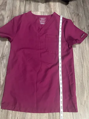 Cherokee Wine Burgundy Medical Scrub Set – Size XXS . thumbnail 5