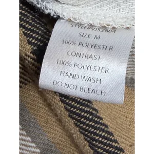 Women's Tan Flannel Plaid Shacket Jacket size Medium thumbnail 6