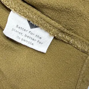 Madewell Womens Central Shirt Short Sleeve V-Neck Button Back Olive‎ Green Small thumbnail 5
