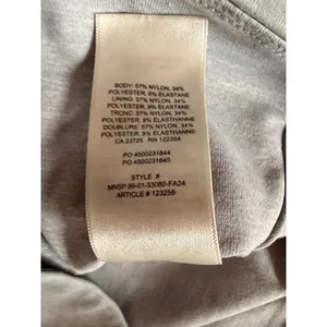 Aritzia Contour New V-Neck Longsleeve Top Heather Chrome Top Gray XS Extra Small thumbnail 9