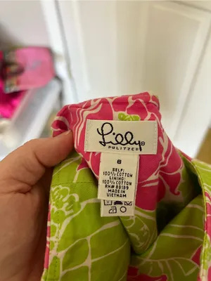 Lilly Pulitzer Pink & Lime Floral Pleated Skater Skirt thumbnail 6