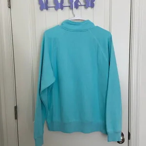 EUC‎ Blue women’s turquoise Delaware beach fleece lined quarter zip jacket large thumbnail 7