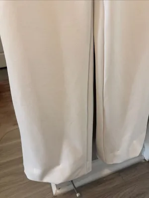 Lulus Ready to Impress White Strapless Tie-Front Wide-Leg Jumpsuit XS thumbnail 9