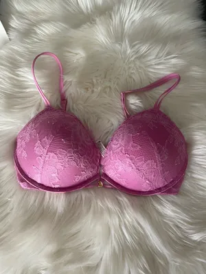 Victoria's Secret Bombshell Bra 34DD *Pink Rose Lace* thumbnail 9