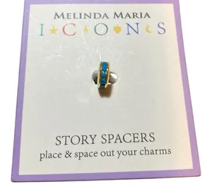 Melinda Maria Icons Story Spacer Gold With Turquoise Charm thumbnail 1