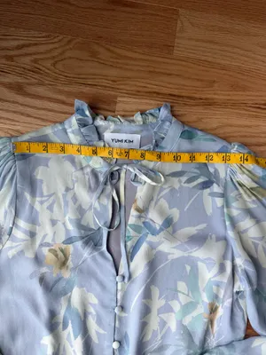 Yumi Kim Love Always Blue Floral Ruffle Mini Dress XS Revolve thumbnail 7