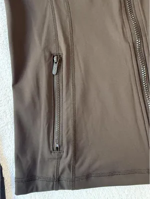 Lululemon Brown Matching Activewear Set Zip Jacket and High-Waist Leggings Size thumbnail 4