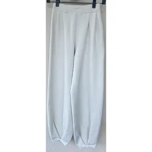 Free People Beach Freya Pants Ivory Barrel Balloon Leg Linen Blend Knit Coastal thumbnail 3