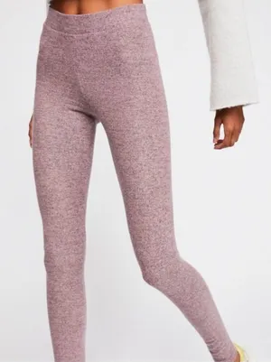 Intimately Free People heather mauve leggings S thumbnail 1