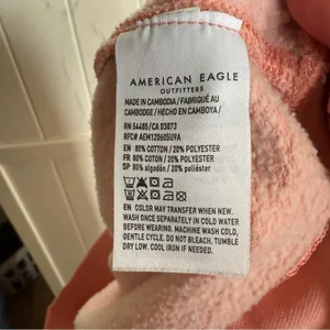 American Eagle Outfitters‎ Pink Sweatshirt Crewneck Cropped Length Small Womens thumbnail 6