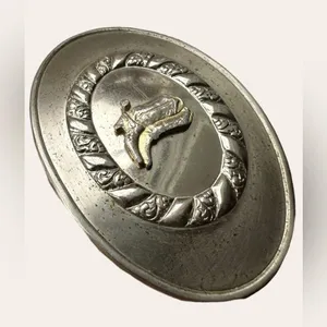 Vtg Belt Buckle Cowboy Boots Nickel Plated 90’s Western Rodeo Cowgirl Silver‌ thumbnail 6