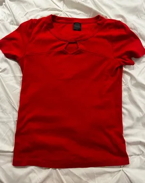 Red Short Sleeve Top thumbnail 1