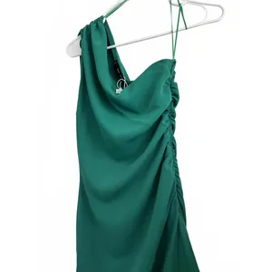 Mango Asymmetric Dress with Draped Details Naty Green NWT Size 2/XS thumbnail 8