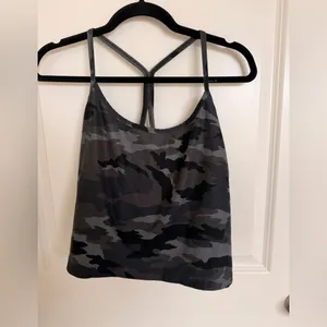 Beyond Yoga Slim Racerback Cropped Tank - Grey Camo 3X thumbnail 2