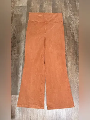 Wide Leg Palazzo Pants Orange Size XXL thumbnail 3