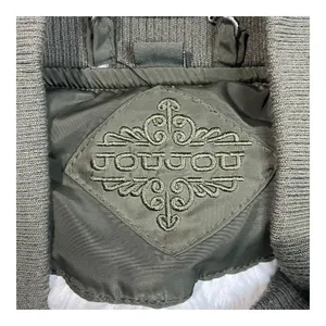 Joujou Bomber Jacket‎ Women Large Olive Green Faux Fur Lined Full Zip Utility thumbnail 6
