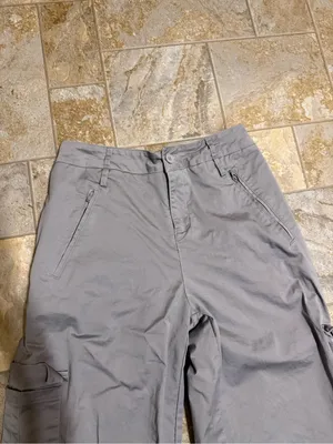 Edikted | Gray Lilac wide leg cargo pants size medium. thumbnail 4