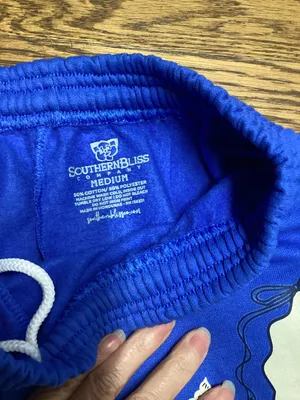 Southern Bliss Santorini patch sweat pants royal blue size Medium thumbnail 7