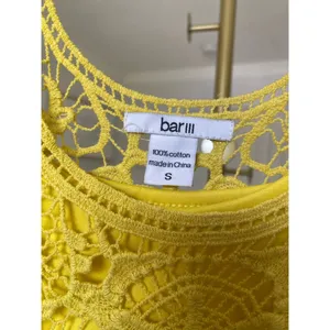 Bar III Cotton Crochet Mini Dress Summer Brunch‎ Luxe Boho Beach Wedding Event S thumbnail 5
