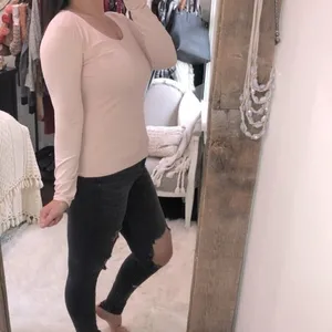 Ann Taylor size small light pink longsleeve top thumbnail 2