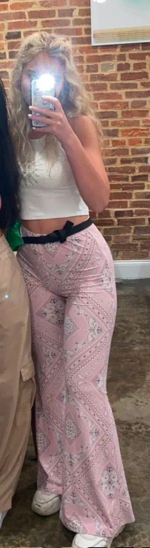 Forever 21 Pink Paisley Pants thumbnail 2